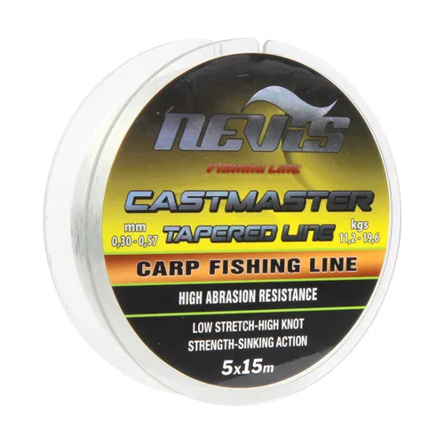 CASTMASTER TAPERED LINE 5X15M  0.23-0.57MM