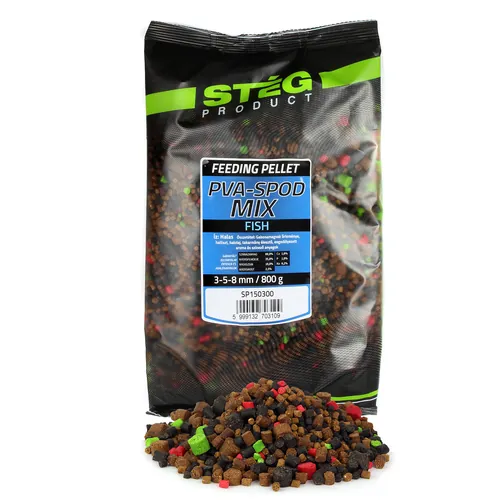 STÉG PVA-SPOD MIX 3-5-8MM 800G FISH