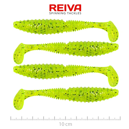 ZANDER POWER SHAD 10CM 4DB/CS (POPPY GREEN)