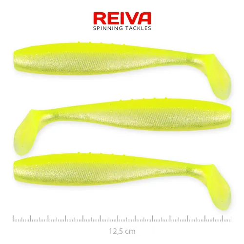 FLAT MINNOW SHAD 12,5CM 3DB/CS (FLASH LEMONADE)