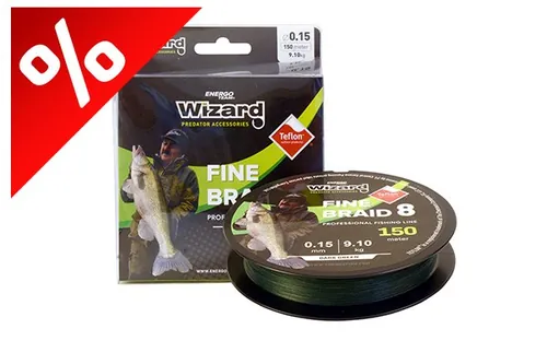WIZARD FINE BRAID 8 0,08 150M 4,9KG DARK GREEN