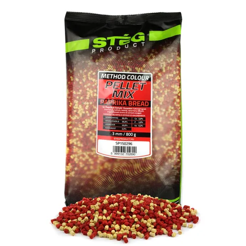 STÉG PELLET MIX 3MM 800G PAPRIKA-BREAD