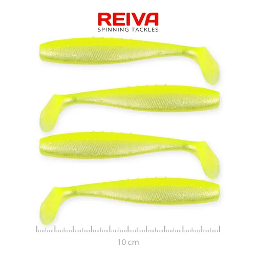 FLAT MINNOW SHAD 10CM 4DB/CS (FLASH LEMONADE)