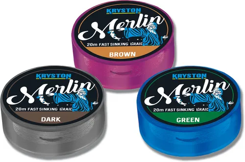 MERLIN FAST SINKING SUPPLE BRAID 25LBS 20M DARK SILT  AKCIÓ -30%