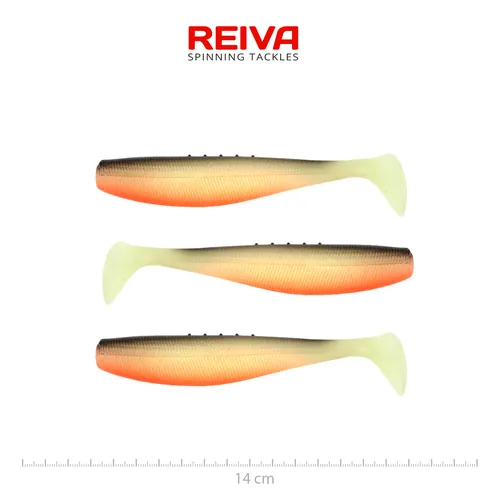 FLAT MINNOW SHAD 14CM 3DB/CS (UV ROACH)