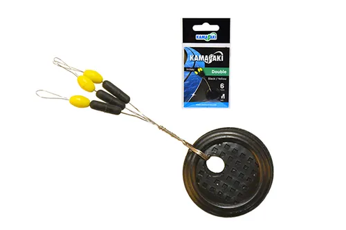 STOPPER KAMASAKI DUPLA FEKETE/SÁRGA XL