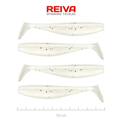 FLAT MINNOW SHAD 10CM 4DB/CS (PEARL DOT)