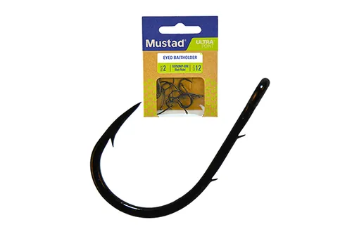 MUSTAD EYED BAITHOLDER HOOK 10 12DB/CSOMAG