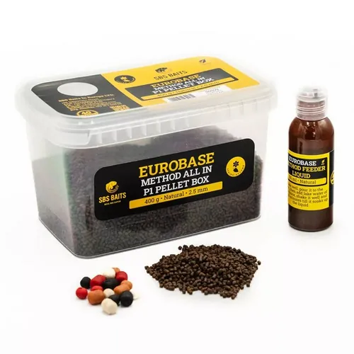 SBS EUROBASE METHOD ALL IN P1 PELLET BOX (HIDEG VÍZRE) 400 G STRAWBERRY JAM