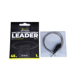 RIDGEMONKEY SPECTRE FLUOROCARBON UNI LEAD CLIP LEADER - SILT BLACK BOJLIS SZERELÉK