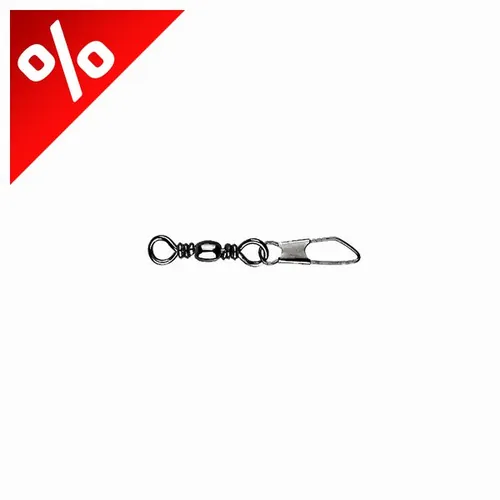 MUSTAD BARREL SWIVEL WITH SAFETY SNAP 2/0×A6 6DB/CSOMAG