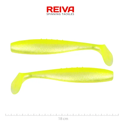 FLAT MINNOW SHAD 18CM 2DB/CS (FLASH LEMONADE)