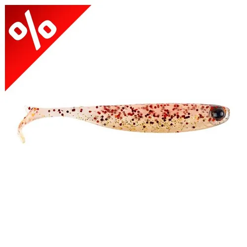 MUSTAD MEZASHI Z-TAIL MINNOW 3.5"RED GOLD GLITTER 6DB/CSOMAG