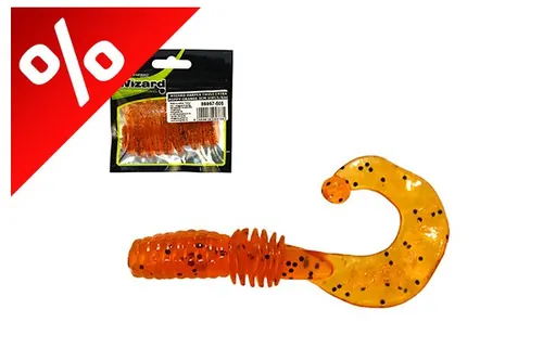 WIZARD HARPEX TWIST EXTRA POPPY-ORANGE 5CM 10PCS/BAG
