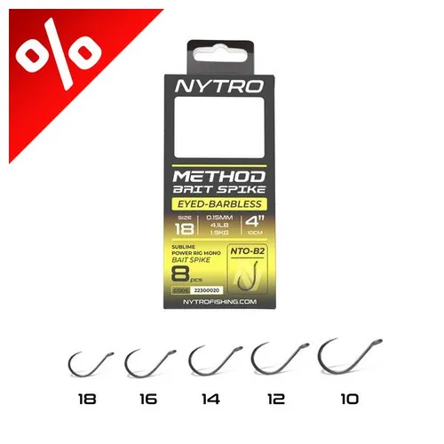 NYTRO NTO-B2 ELŐKÖTÖTT SZAKÁLL NÉLKÜLI CSALITÜSKÉS METHOD ELŐKE 10 CM 18/0,15MM
