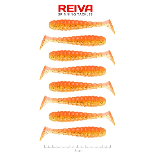 REIVA STREAM SHAD 8CM (SHINY ORANGE)