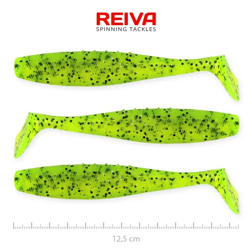 FLAT MINNOW SHAD 12,5CM 3DB/CS (POPPY GREEN)