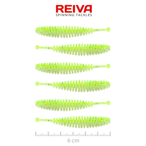 TINY WORM 6CM 6DB/CS (FLASH CHARTREUSE)