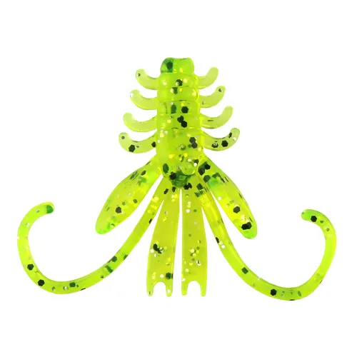 NYMPH 6CM 12DB/CS  FLUO ZÖLD FLITTER