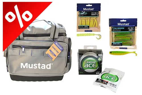 MUSTAD VIZHATLAN PROFI PERGETŐTÁSKA AJÁNDÉK CSALIVÁLOGATÁSSAL ÉS FLUOROCARBONNAL