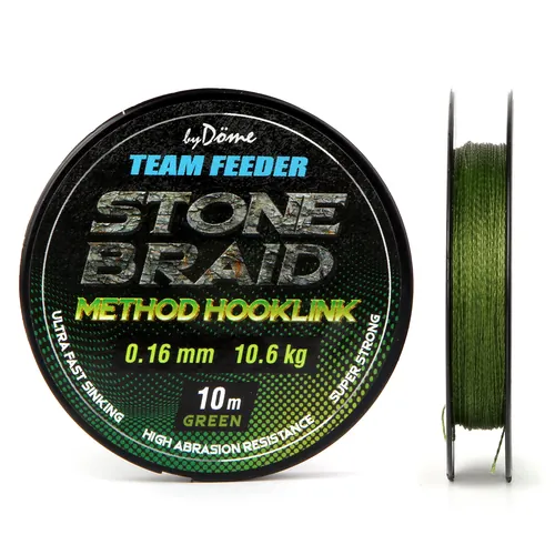 TEAM FEEDER STONE BRAID GREEN 10M 0,20MM