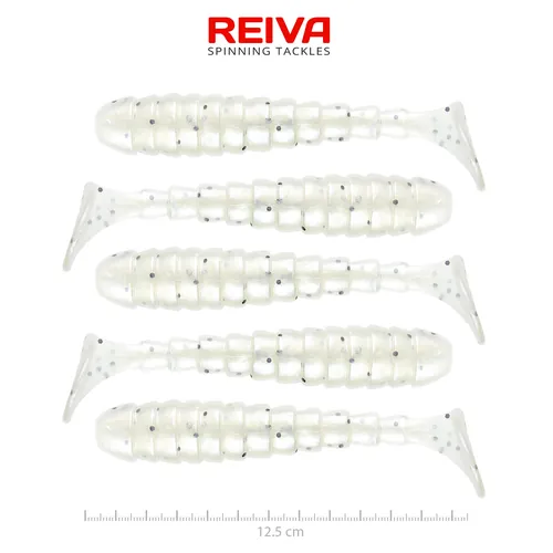 REIVA STREAM SHAD 12.5CM (PEARL WHITE DOTS)
