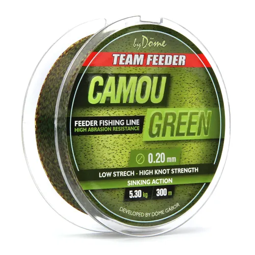 TEAM FEEDER CAMOU GREEN 300M 0.20MM