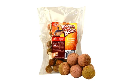 BENZAR TURBO BICOLOR BOILIE COCO-CARAMEL 250G 20MM