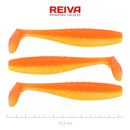 FLAT MINNOW SHAD 12,5CM 3DB/CS (SHINY ORANGE)