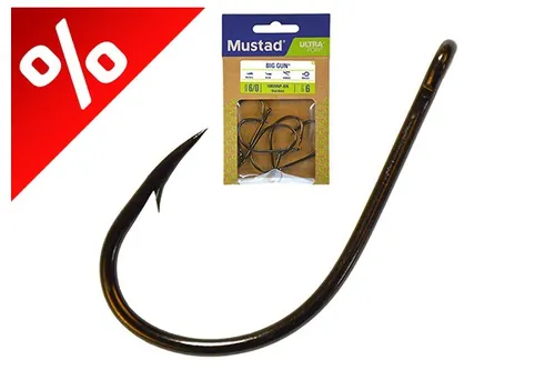 MUSTAD BIG GUN HOOKS 8/0 3DB/CSOMAG