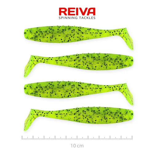 FLAT MINNOW SHAD 10CM 4DB/CS (POPPY GREEN)