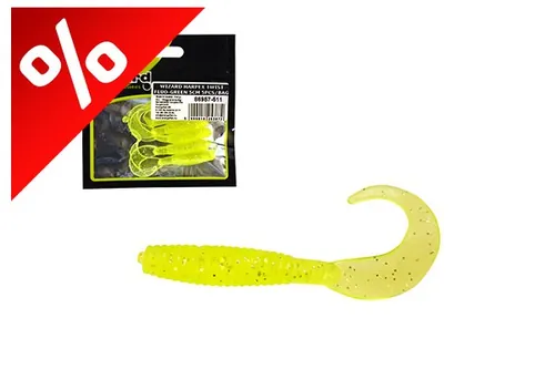 WIZARD HARPEX TWIST FLUO-GREEN 5CM 5PCS/BAG
