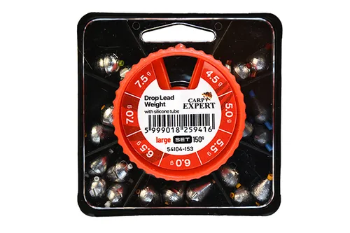 CARP EXPERT LARGE BETÉTES CSEPPÓLOM KÉSZLET 4,5-7,5G NATUR 150G