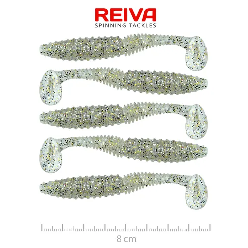 ZANDER POWER SHAD 8CM 5DB/CS (SALT AND PEPPER)