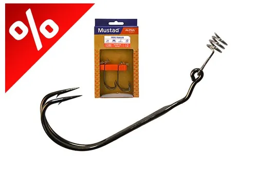 MUSTAD FROG DOUBLE HOOK - 2X STRONG BLACK NICKEL 2/1 2DB/CS