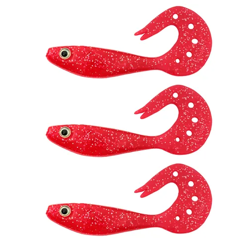 TWISTER SHAD NEVIS  3DB/CS (JAPANESE RED)  AKCIÓ -50%