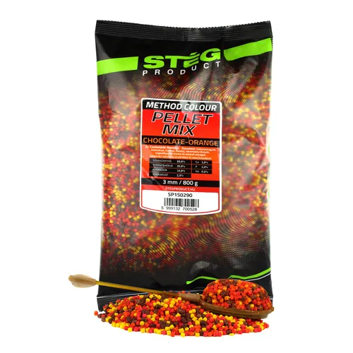 STÉG PELLET MIX 3MM 800G CHOCOLATE-ORANGE