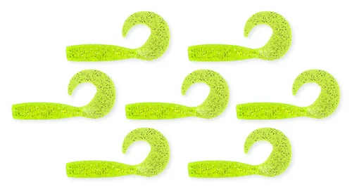 TWISTER 6CM  7DB/CS FLUO ZÖLD FLITTER  AKCIÓ -50%