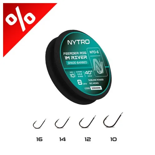 NYTRO NTO6 FEEDER RIVER ELŐKÖTÖTT SZAKÁLLAS ELŐKE 100 CM 16/0,13MM