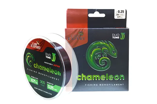 CARP EXPERT CHAMELEON 300M/SPOOL SHINY DARK GREEN 0.35MM 14,49KG