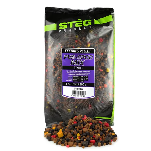 STÉG PVA-SPOD MIX 3-5-8MM 800G FRUIT