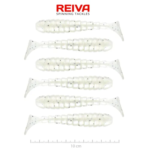 REIVA STREAM SHAD 10CM (PEARL WHITE DOTS)
