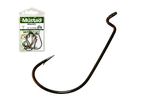MUSTAD MEGA BITE WORM HOOK 5/0 5DB/CSOMAG