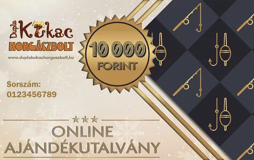 ONLINE AJÁNDÉKKÁRTYA - A TÖKÉLETES MEGLEPETÉS HORGÁSZOKNAK! 10000 FT.
