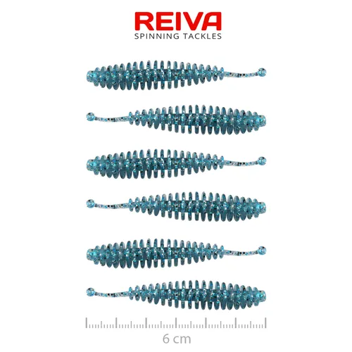 TINY WORM 6CM 6DB/CS (BLUE SHINER)