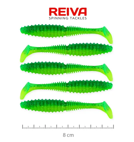 ZANDER POWER SHAD 8CM 5DB/CS (POISON GREEN)