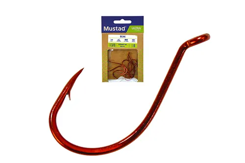 MUSTAD BEAK HOOKS, BIG RED 2X 2/0 8DB/CSOMAG