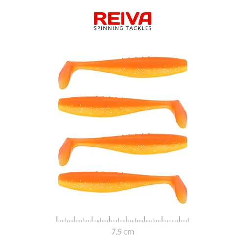 FLAT MINNOW SHAD 7,5CM 4DB/CS (SHINY ORANGE)