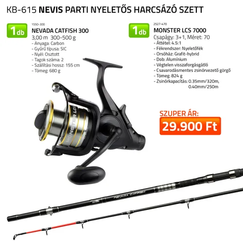 PARTI NYELETŐS HARCSÁZÓ SZETT  1550-300+ 2527-470