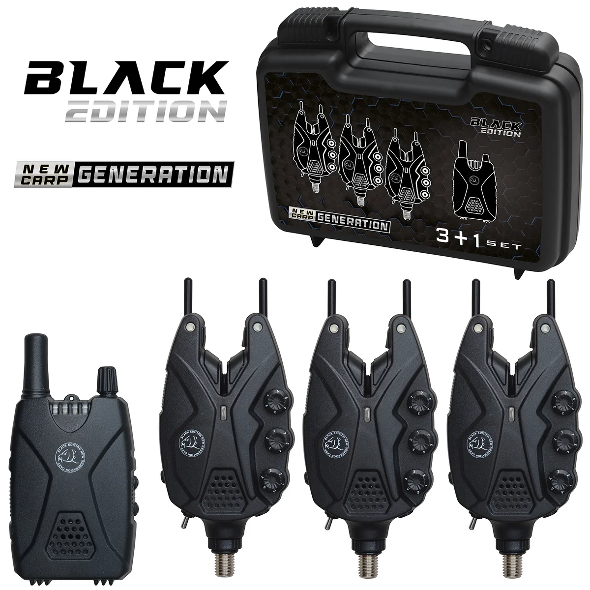 BLACK EDITION NEW GENERATION CARP KAPÁSJELZŐ KÉSZLET 3+1 DARABOS